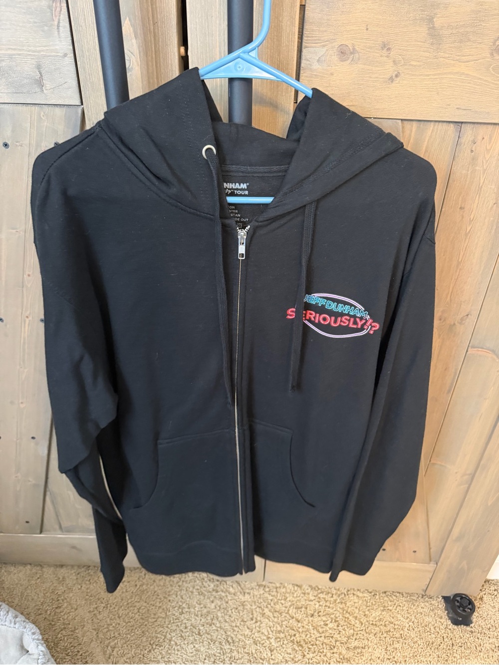 Women’s Jeff Dunham Seriously Black Zip-Up Hoodie